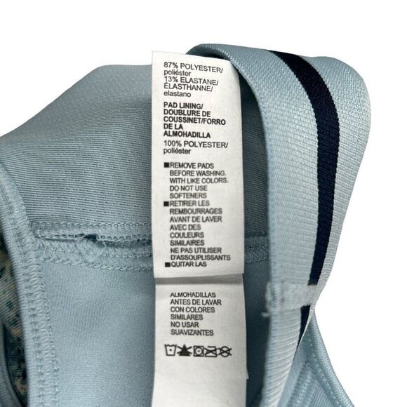 Under Armour Project Rock Sports Bra Womens Small Blue Athletic Running Gym Yoga - Picture 11 of 11